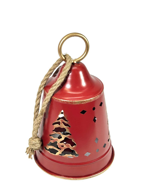 CAMAPANA GRANDE ROJA CON ARBOL ARTIS 29X18 CM