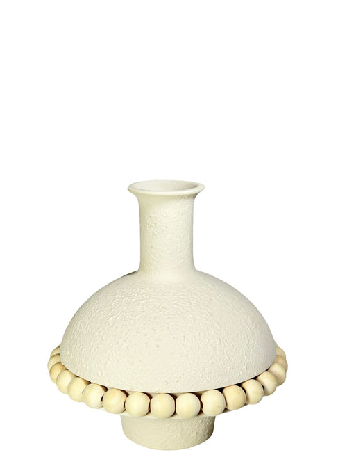 Florero pequeño nordic boho en ceramica 17x16 cm