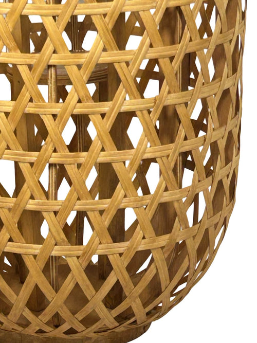farol bietnam boho madera grande  73x30 cm