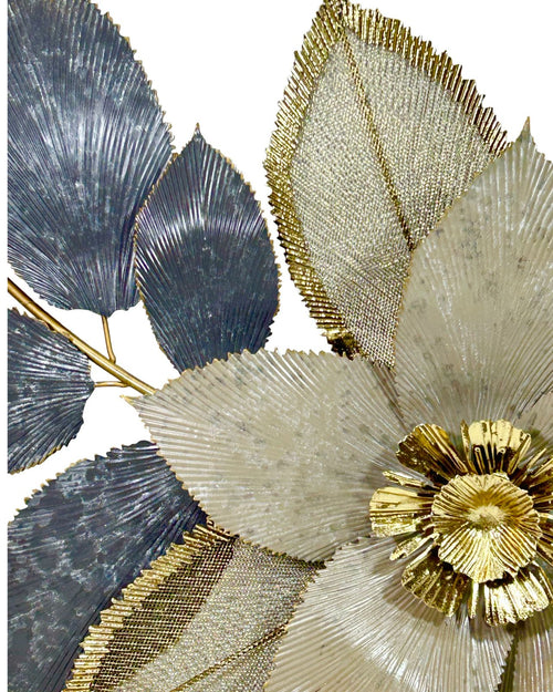 aplique de pared laton hojas 117x60 cm