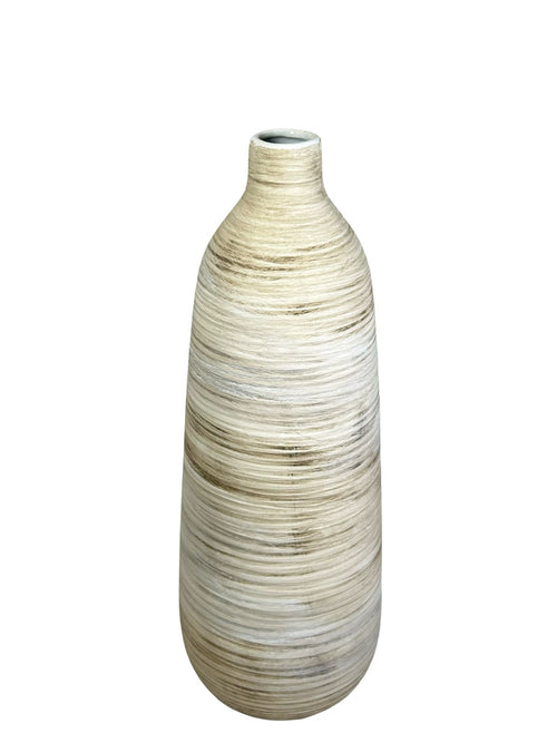 jarron ceramica boho terra grande  36x14 cm