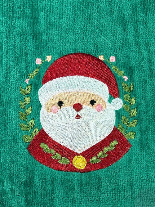 toalla navidad verde cara santa 2 tamaños