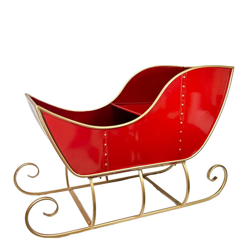 Trineo metal rojo gigante 90 cm x40 cm