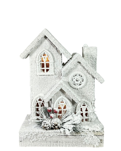 villa madera blanca nevada 27x20 cm