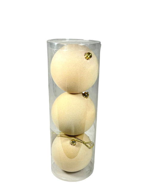 paquete bolas x3 unidades 10 cm beige