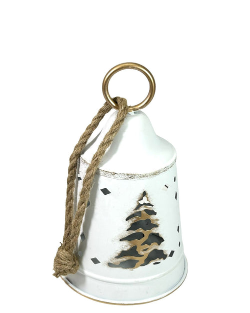 CAMPANA GRANDE COLOR WHITE CON ARBOL ARTIS 29X18 CM
