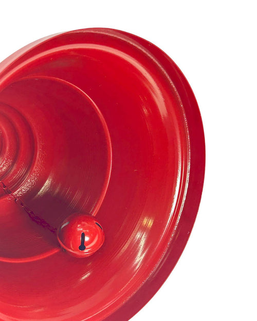 campana gigante roja metal 42 cm