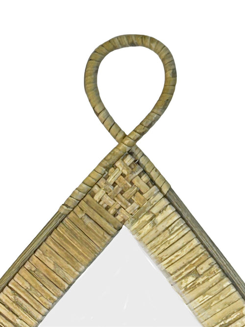 espejo en madera grande gota 74x47 cm