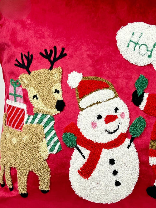 funda cojin santa hombre nieve y reno 45x45 cm (no incluye relleno )