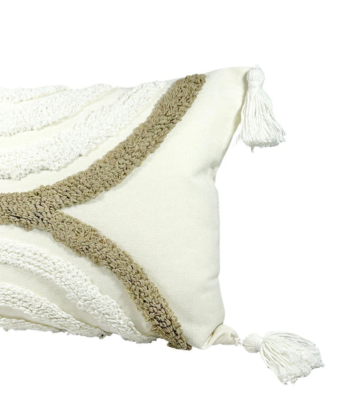 Cojin funda curve moka con beige 30x50cm