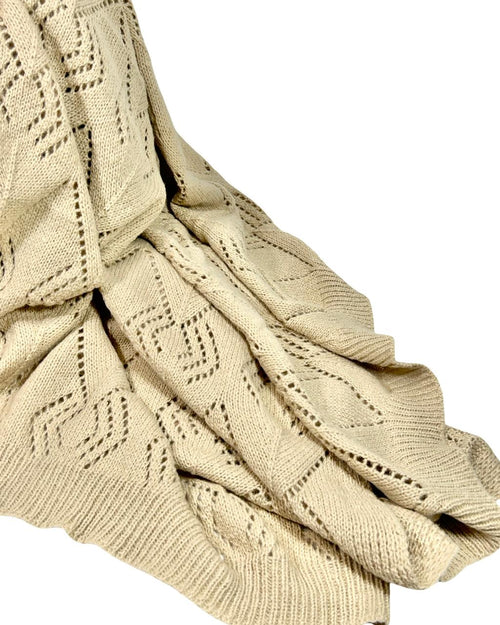 Manta o troup camel etnica gruesa 130x170 cm