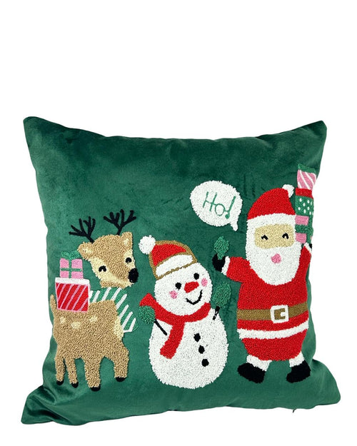 funda cojin santa hombre nieve y reno 45x45 cm (no incluye relleno )