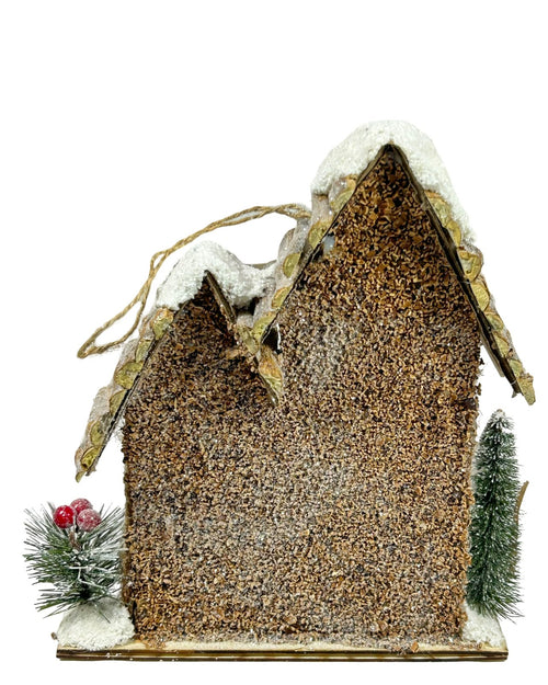 Casita para el arbol en madera 24 cm de alto x 23 cm de ancho