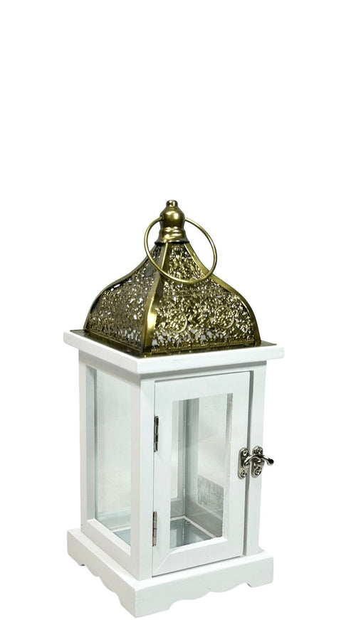 farol grande blanco y dorado bobay 3 tamaños