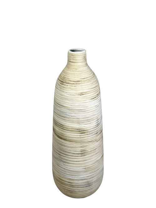 jarron ceramica boho terra mediano  36x14 cm
