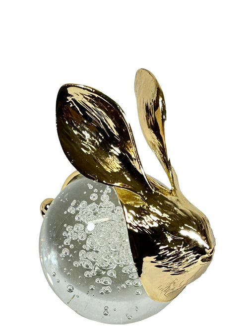 conejo bola y metal luxury 16x15 cm