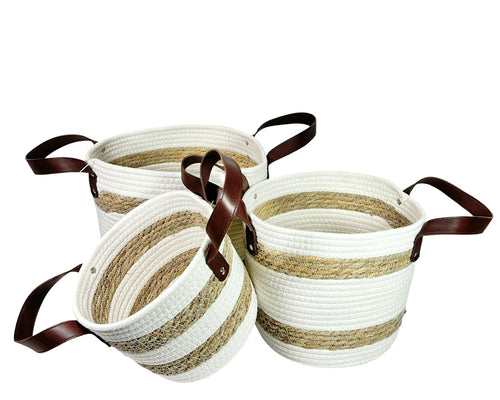 Macetero beige en 3 tamaños