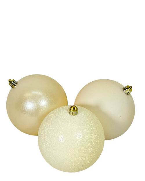 bola crema 10 cm paquete x12 unidades