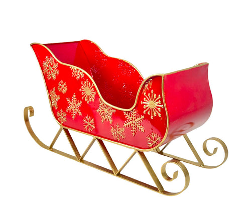 Trineo Metal Rojo Copitos Mdn 23x43