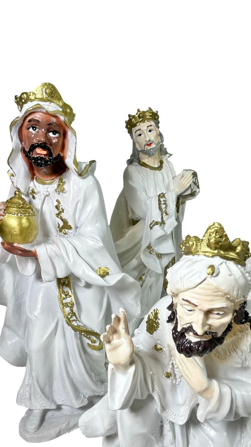 nacimiento grande white belen x 11 pc 30 cm