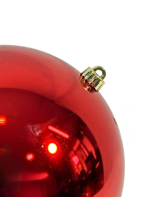 bola brillante roja x1 unidad 15 cm