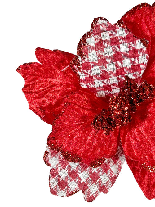 flor navidad roja escozesa 23 dm