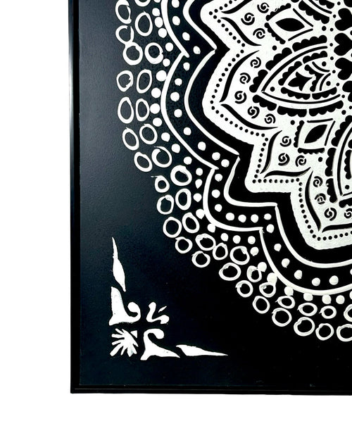 cuadro grande mandala black 1x1 mt