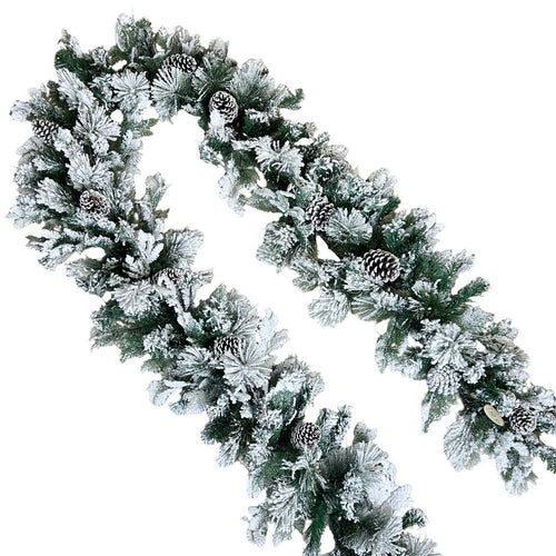 guirnalda nevada piñas 2.70 cm