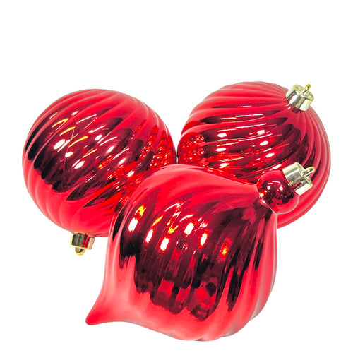 paquete de bolas x3 uni  torno rojas 15 cm