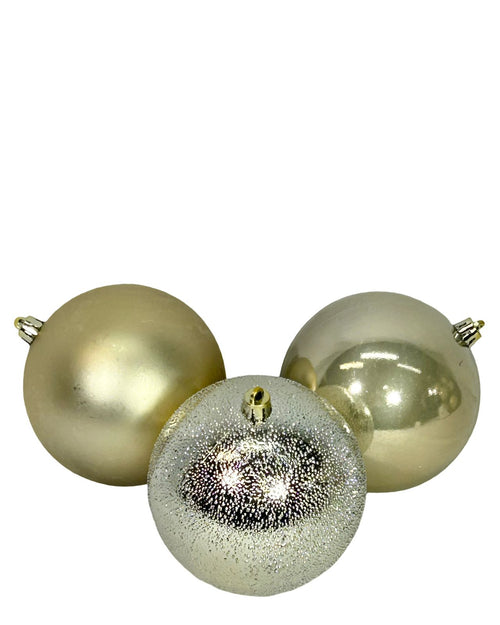 paquete x12 bolas doradas claras 10cm