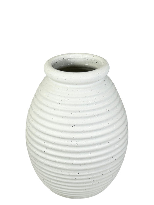Florero ancho panal white 29x20 cm