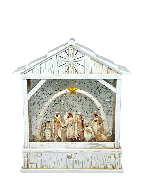 nacimiento burbuja white  musical 26x22 cm