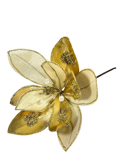 flor magnolio dorado acrilico 25 dm
