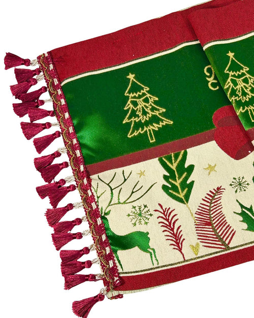 camino de mesa renos green  36x180