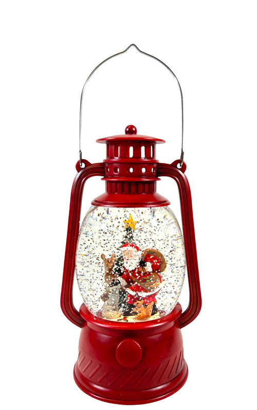 burbuja musical  santa 21x13 cm
