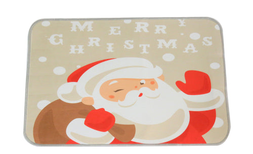 IQG Decoración - Tapete Entrada Beige Christmas 40x60 Cm